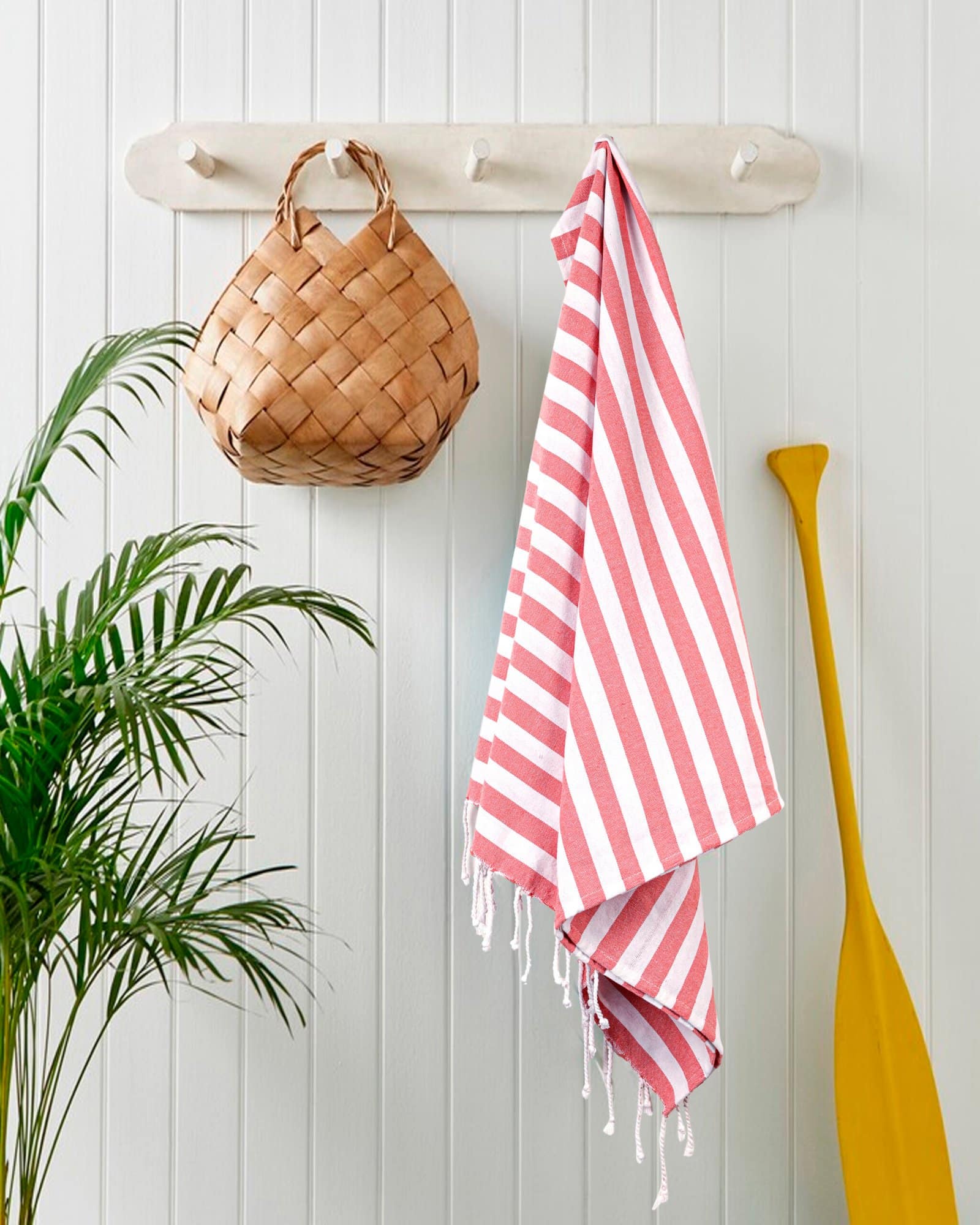 Peach Striped Bath Towel - Image 3