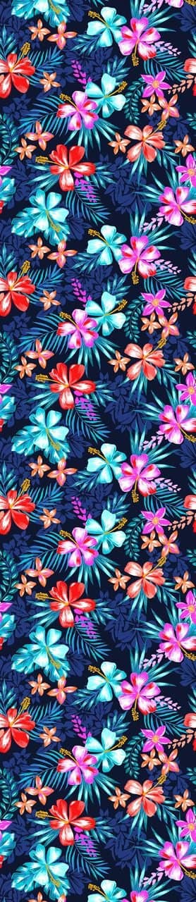 Digital NavyBlue Flower Design Table Runner - Image 3