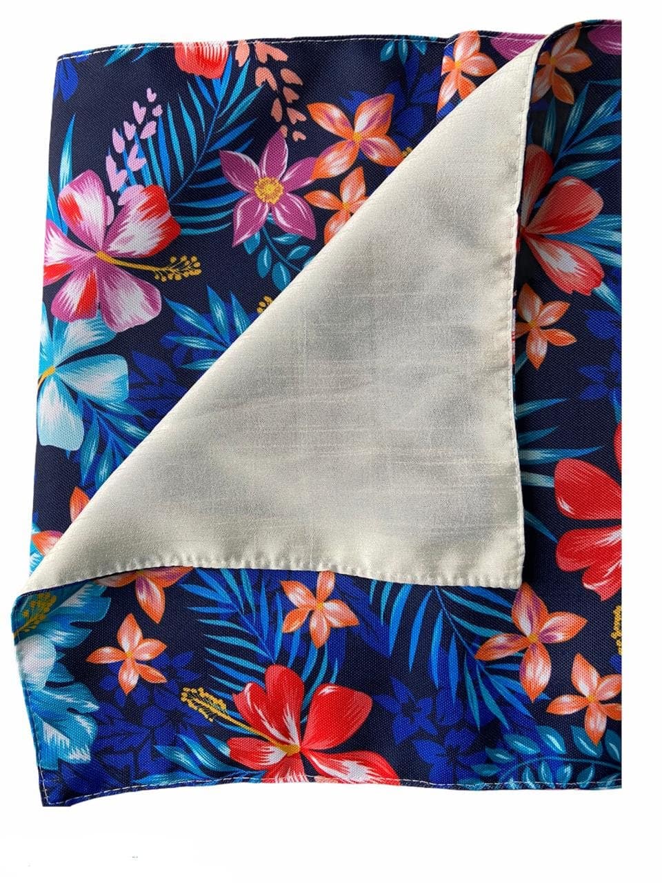 Digital NavyBlue Flower Design Table Runner - Image 2